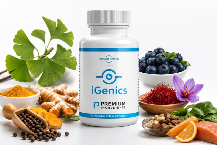 iGenics natural ingredients: Ginkgo Biloba, Bilberry, Saffron and more